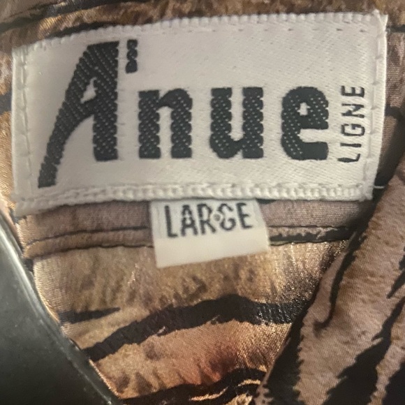 Vintage Tiger Stripe Silk Blouse - Picture 8 of 8